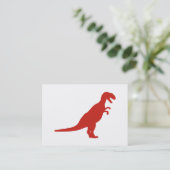Dinosaur Red Visitenkarte (Stehend Vorderseite)
