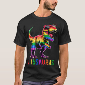 Dinosaur-Regenbogenflagge Ally Lgbt Allysaurus Lgb T-Shirt