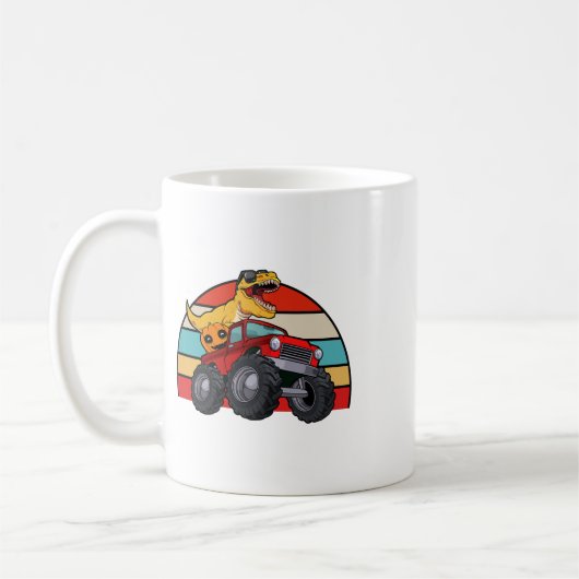 Dinosaur Reitmonster Truck Lazy Halloween Costu Kaffeetasse (Links)