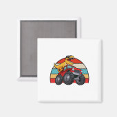 Dinosaur Reitmonster Truck Lazy Halloween Costu Magnet (Vorderseite/Rückseite)