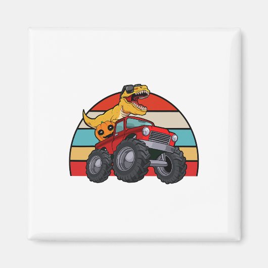 Dinosaur Reitmonster Truck Lazy Halloween Costu Magnet (Vorne)