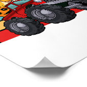 Dinosaur Reitmonster Truck Lazy Halloween Costu Poster (Ecke)