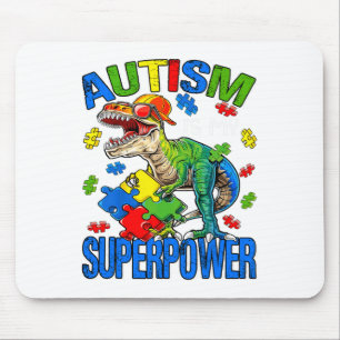 Dinosaur Rex Autismus ist meine Supermacht Autismu Mousepad