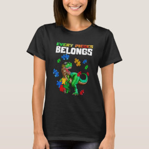 Dinosaur rex Autismus-Puzzle Dino Jedes Teil gehör T-Shirt