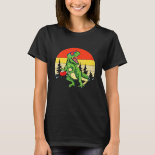Dinosaur Rex Disc Golf Wagen Frisbee Kinder T-Shirt