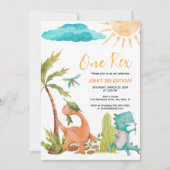 Dinosaur Rex Einladung zum Geburtstag (Vorderseite)