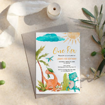 Dinosaur Rex Einladung zum Geburtstag