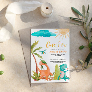 Dinosaur Rex Einladung zum Geburtstag