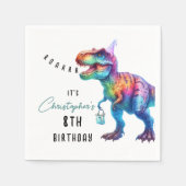 Dinosaur Rex Geburtstag Serviette (Vorderseite)