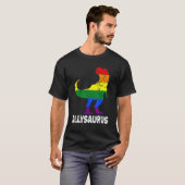 Dinosaur Rex Lgbt Gay Pride Flag Allysaurus Ally m T-Shirt (Vorne ganz)