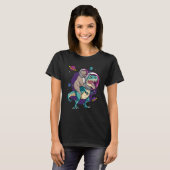 Dinosaur Rex Space Planets Sparkles T-Shirt (Vorne ganz)
