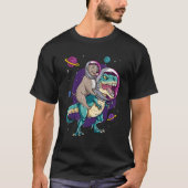Dinosaur Rex Space Planets Sparkles T-Shirt (Vorderseite)