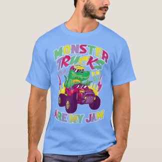 Dinosaur Riding Monster Truck Kids Monster Trucks T-Shirt