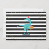 Dinosaur Roar Chalkboard Geburtstag Danke Karte (Rückseite)
