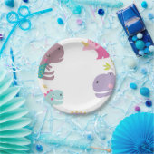 Dinosaur Roar Girls Geburtstag Lila Pappteller (Party)