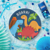 Dinosaur ROAR Niedlich Blue Paper Plate Red Fox Sc Pappteller (Party)