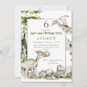 Dinosaur Roar-some Geburtstagsparty Einladung (Vorderseite)