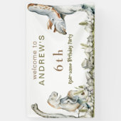 Dinosaur Roar-some Geburtstagsparty Welcome Banner (Vertikal)