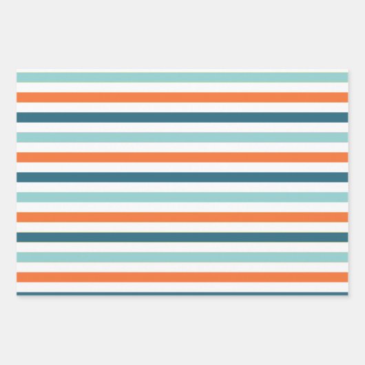 Dinosaur Roar T-Rex Triceratops Tracks Streifen Geschenkpapier Set (Vorderseite 2)