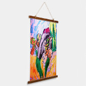 Dinosaur rocks  wandteppich mit holzrahmen (Gewinkelt)