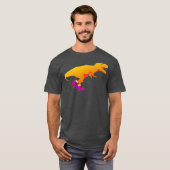 Dinosaur Roller-Skate Inline-Skate Funny T-Rex T-Shirt (Vorne ganz)