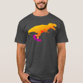 Dinosaur Roller-Skate Inline-Skate Funny T-Rex T-Shirt (Vorderseite)