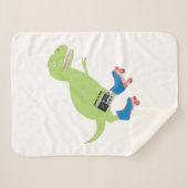 Dinosaur Roller Skaten Holding Radio Sherpadecke (Vorderseite (Horizontal))