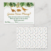 Dinosaur Safari rät wie viele Duschspiele Begleitkarte (Vorne/Hinten)