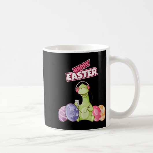 Dinosaur sagt Frohe Ostern Premium Tri-blend Kaffeetasse (Rechts)