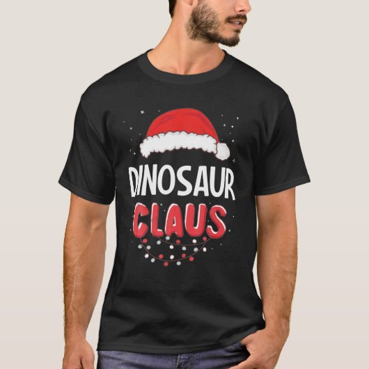 Dinosaur Santa Claus T-Shirt (Vorderseite)