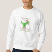 Dinosaur Santa Claus Ugly Sweatshirt (Vorderseite)