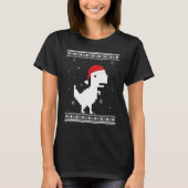 Dinosaur Santa Clause Big T-Rex Santa Ugly Christm T-Shirt (Vorderseite)