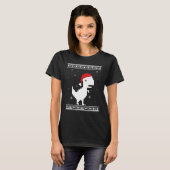 Dinosaur Santa Clause Big T-Rex Santa Ugly Christm T-Shirt (Vorne ganz)