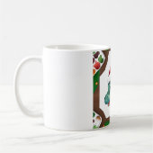 Dinosaur Santa Hat Art Kaffeetasse (Links)