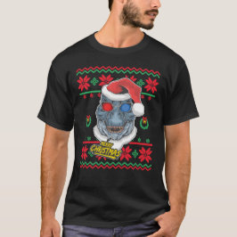 Dinosaur Santa T-Rex Ugly Christmas T-Shirt