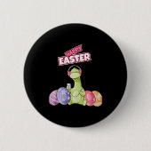 Dinosaur Say Happy Easter Premium Tri-blend  Button (Vorderseite)