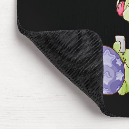 Dinosaur Say Happy Easter Premium Tri-blend Mousepad (Ecke)