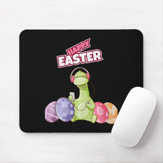 Dinosaur Say Happy Easter Premium Tri-blend  Mousepad (Mit Mouse)