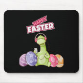 Dinosaur Say Happy Easter Premium Tri-blend  Mousepad (Vorne)