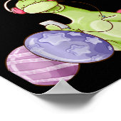 Dinosaur Say Happy Easter Premium Tri-blend  Poster (Ecke)