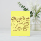 Dinosaur-Schädel Postkarte (Stehend Vorderseite)
