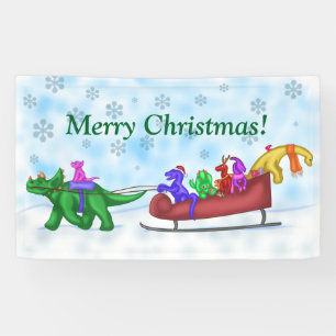 Dinosaur-Schlittenfahrt Banner