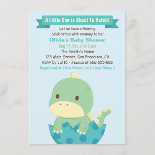 Dinosaur schlüpft bald - Babyparty-Einladungen Einladung