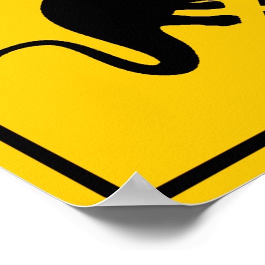 Dinosaur-Schnellstraßennzeichen Poster (Ecke)