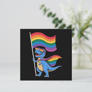 Dinosaur Schwulen-Stolz LGBT Regenbogenflagge  Einladung