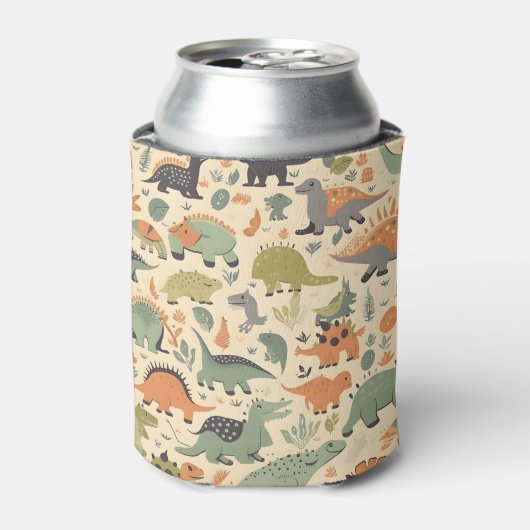 Dinosaur Seamless Pattern Dosenkühler (Kanne Vorderseite)