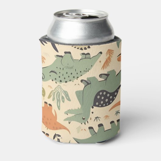 Dinosaur Seamless Pattern Dosenkühler (Kanne Rückseite)