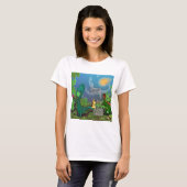 Dinosaur Selfie Womens Funny Comic T-Shirt (Vorne ganz)