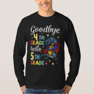 Dinosaur Senior Student Goodbye 4 th Grade Hello 5 T-Shirt