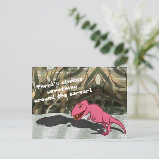 Dinosaur Shadow Postkarte (Stehend Vorderseite)